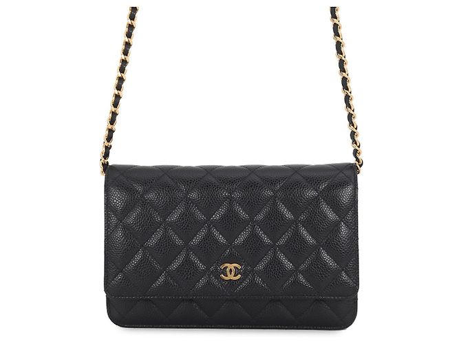 Timeless Portafoglio con catena Chanel Classic in nero