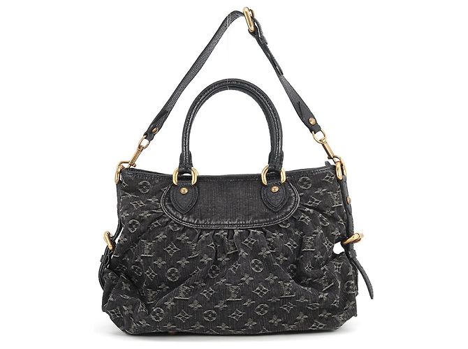 Borsa Louis Vuitton Monogram Denim Neo Cabby MM Nero