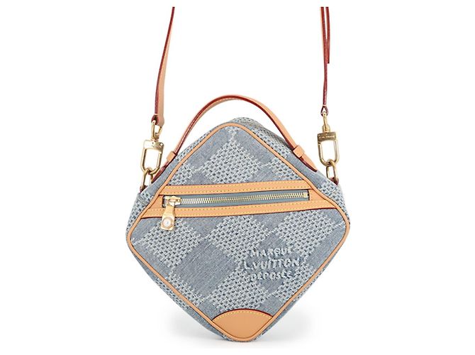 Borsa a tracolla Louis Vuitton Damier Denim Blu