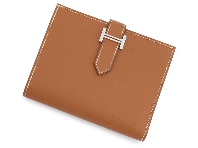 Hermès Hermes Bearn Compact Bi-fold Wallet Golden