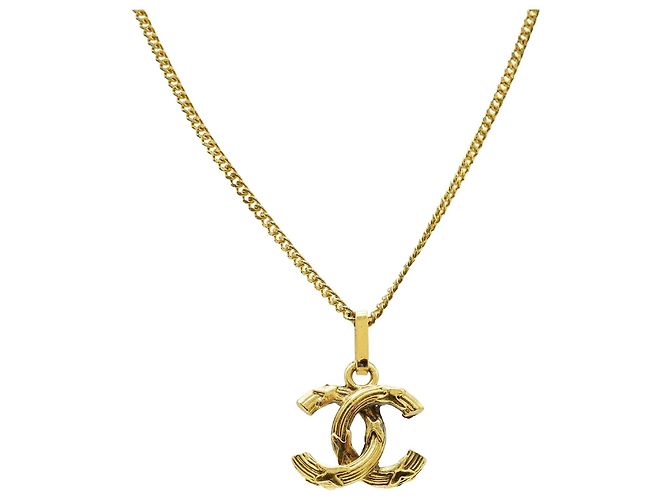 Collar Chanel Coco Mark Dorado Metálico