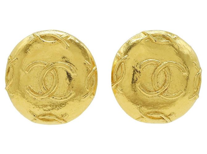 Orecchini Chanel Coco Mark D'oro Metallico 