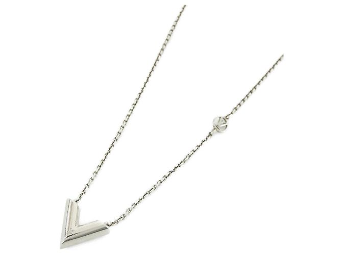 Collana Louis Vuitton Essential V Argento Metallico