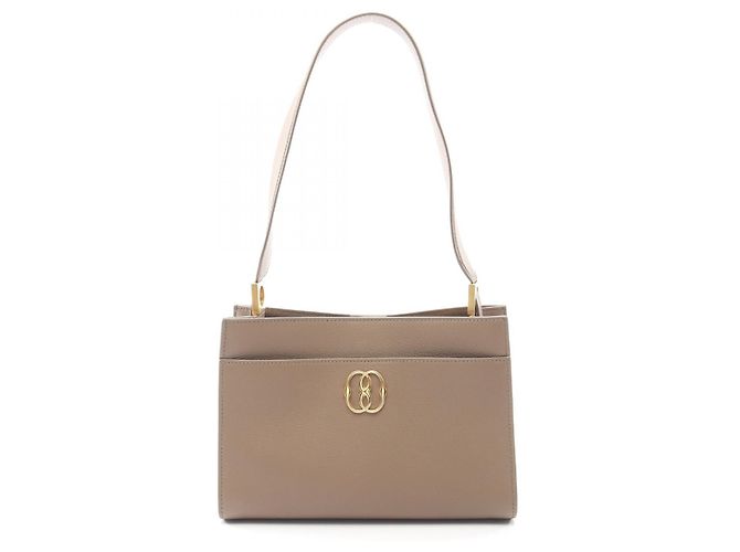 Bolsa de ombro em couro macio TRAPEZE SOFT Bally Marrom Bege
