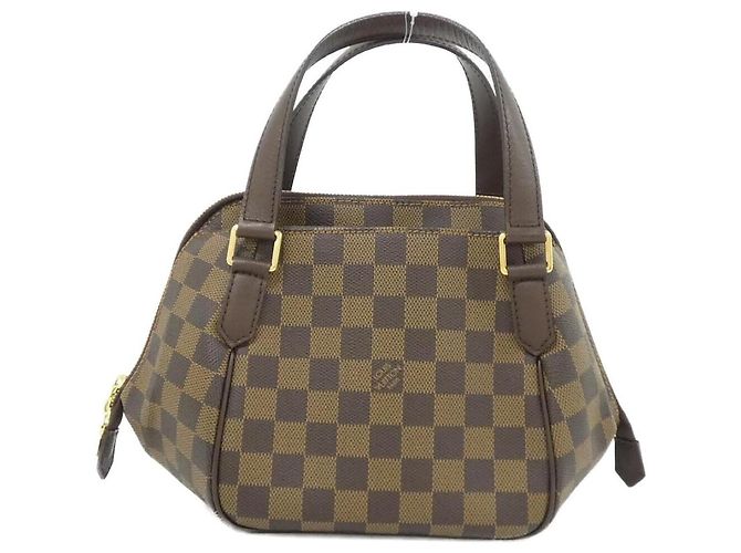 Louis Vuitton Belem Tasche aus Damier beschichtetem Canvas Braun