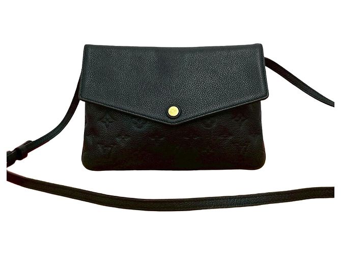Borsa a tracolla Louis Vuitton Twice in pelle Monogram Empreinte Nero