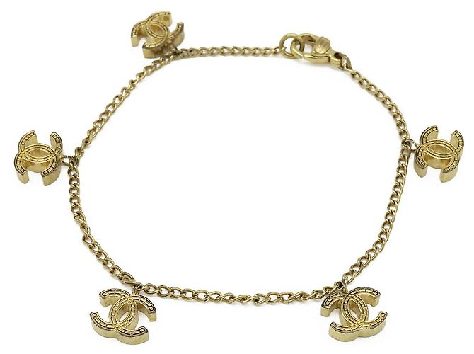 Bracciale Chanel Matelasse Coco Mark D'oro Metallico