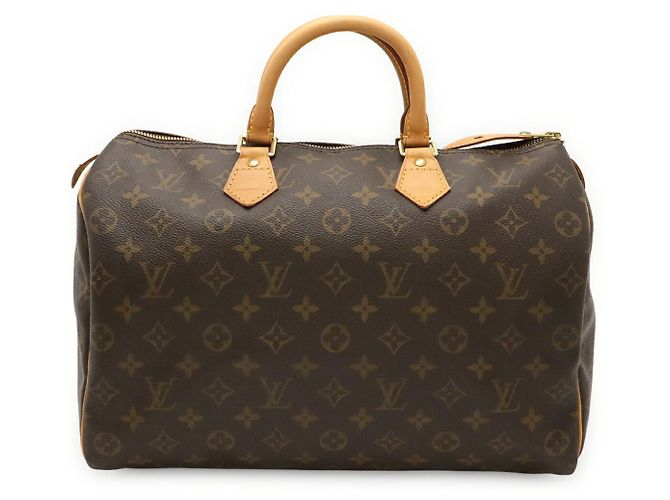 Speedy Bolsa Boston Monogram Louis Vuitton Marrom