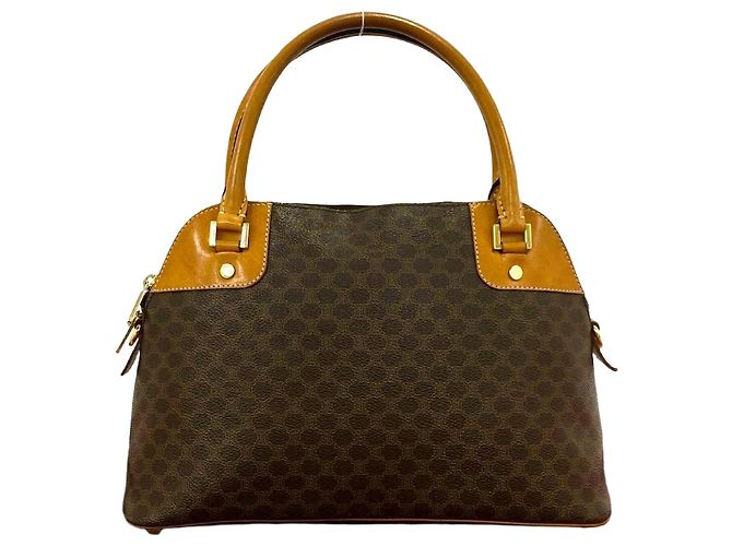 Céline Sac à main Celine Macadam Triomphe en cuir Marron