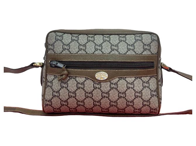Mini bolsa de ombro em couro e PVC Gucci Metálico Bronze