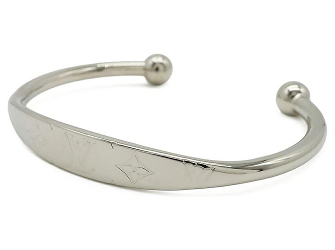 Bracciale Jonc Monogram Louis Vuitton Argento Metallico 