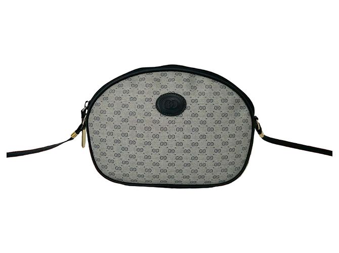 Mini bolsa de ombro em couro e PVC Gucci Azul