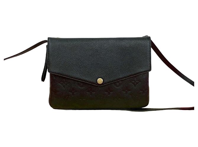 Bolsa de Ombro Louis Vuitton Twice Monogram Empreinte Preto