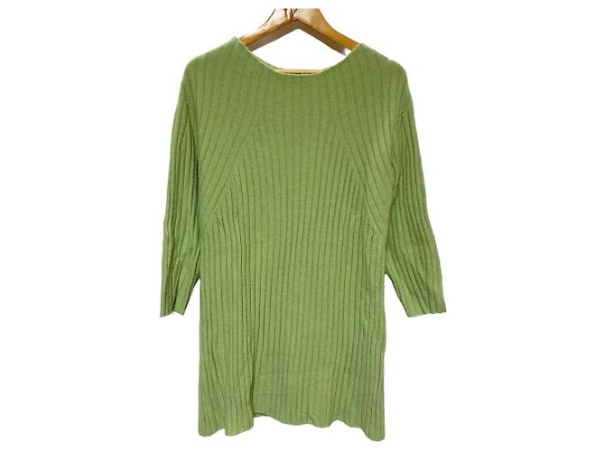 Autre Marque Vestido de malha canelada Snidel Verde