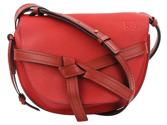 Loewe Soft Leather Gate Bag - Medium Size Rot
