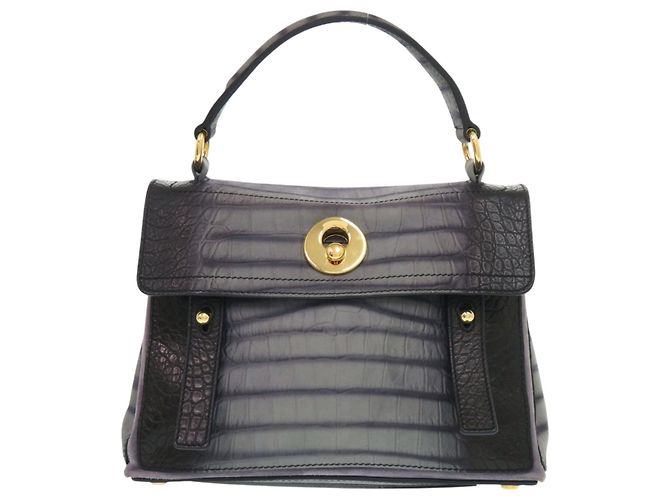 Bolsa Muse Two Yves Saint Laurent Marrom Preto