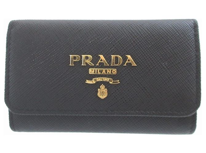 Prada Saffiano Leather Black Keycase