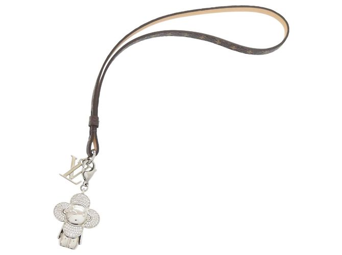 Chaveiro Louis Vuitton Mini Vivienne Strass Marrom Prata