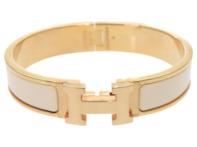 Hermès Bracelet Click H PM Hermes Blanc Doré