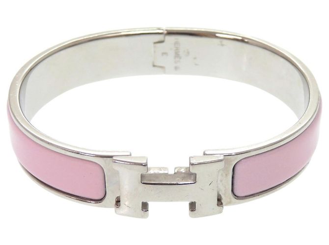 Hermès Hermes Click H PM Bangle Silvery Pink