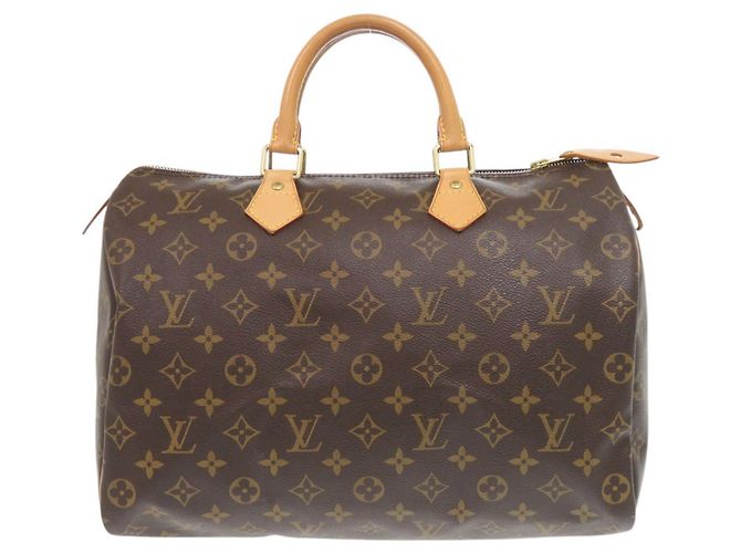 Sac à main Louis Vuitton Speedy 35 Monogram Marron Monogramme