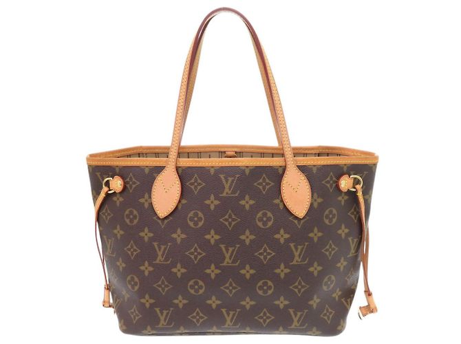 Louis Vuitton Neverfull PM Monogram Tote Bag Beige Monogramm