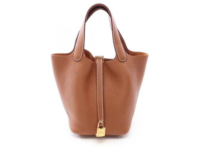 Hermès Bolsa Hermes Picotin Lock PM Marrom