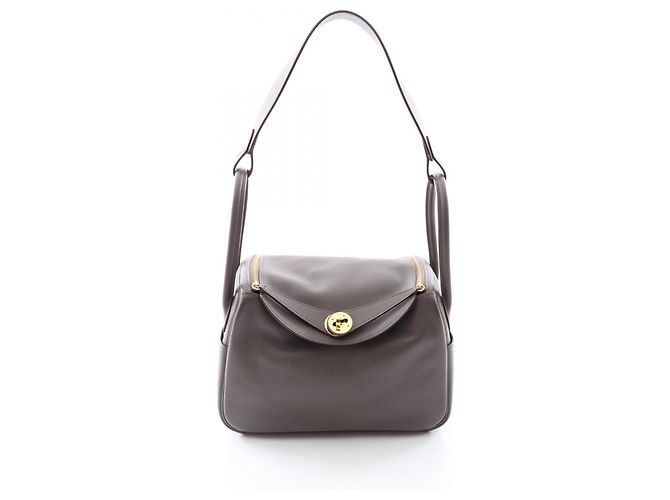 Hermès Bolsa de ombro Hermes Lindy 26 Etoupe Marrom Cinza