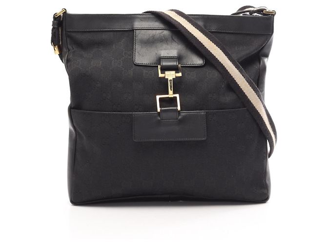 Borsa a Spalla Gucci GG Canvas Nera Nero