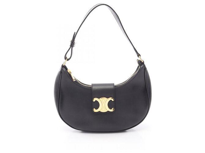 Céline Celine AVA Triomphe Medium Schultertasche Schwarz