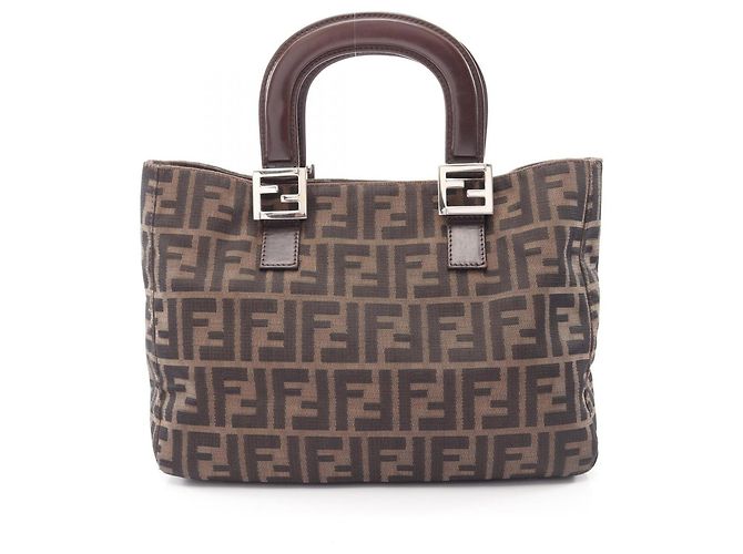 Bolsa Fendi Zucca: Couro e lona de nylon Marrom Preto Bege