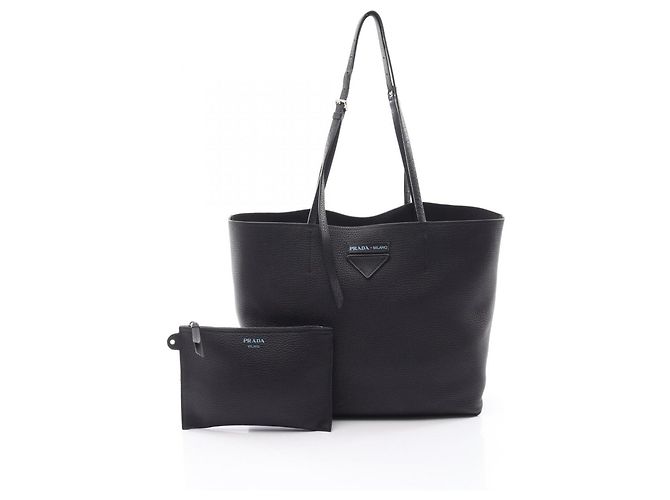 Prada Tote Bag aus schwarzem Leder
