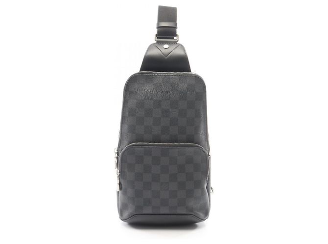 Borsa a tracolla Louis Vuitton Avenue in Damier Graphite Nero