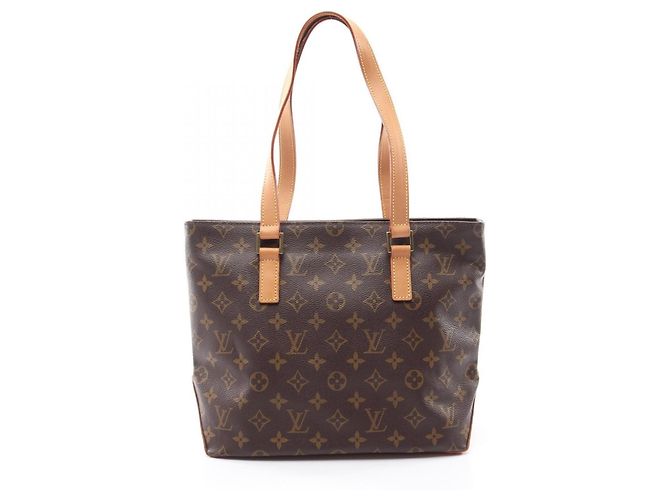 Borsa a Spalla Cabas Piano Louis Vuitton Marrone Monogramma