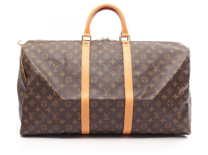 Bolsa Boston Louis Vuitton Keepall 55 Marrom Monograma