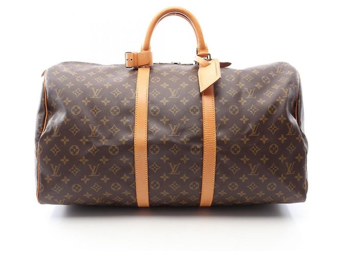 Bolsa Boston Louis Vuitton Keepall 55 Marrom Monograma
