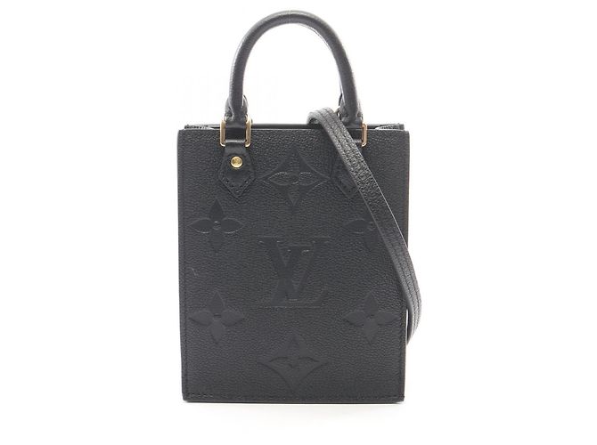Borsa Louis Vuitton Petite Sac Plat Monogram Empreinte Nero