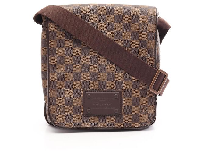 Borsa a Spalla Louis Vuitton Brooklyn PM Damier Ebene Marrone