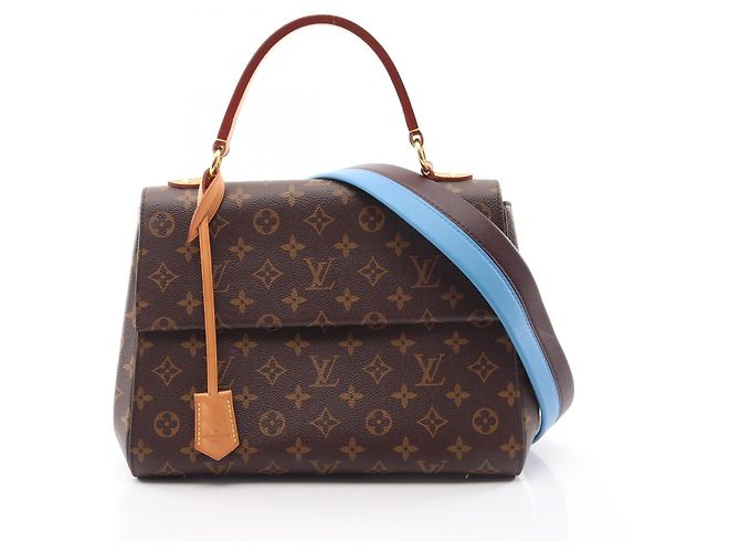 Borsa 2-Way Louis Vuitton Cluny MM Marrone Blu Bordò Monogramma