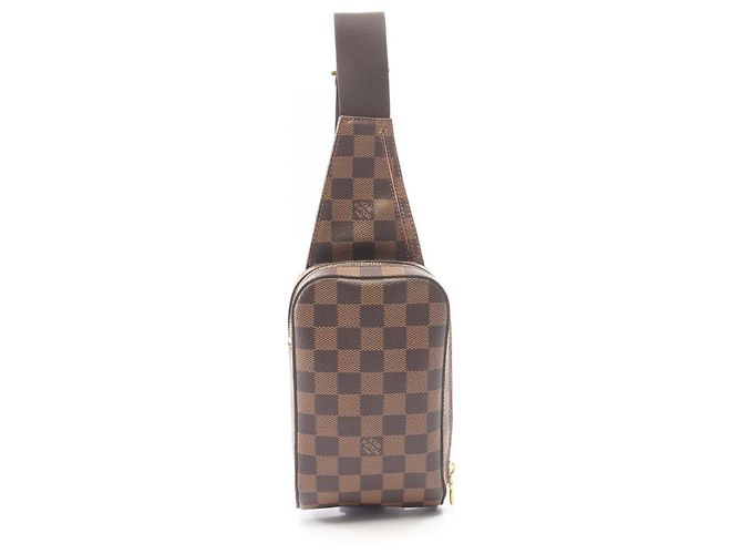 Bolsa de cintura Louis Vuitton Geronimos Damier Ebene Marrom