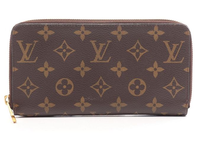 Zippy Louis Vuitton Monogram Long Wallet Brown
