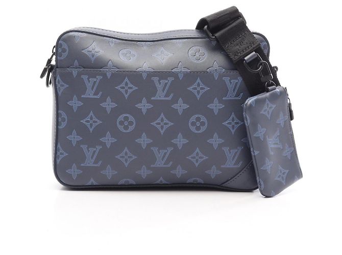 Borsa a tracolla Louis Vuitton Duo Messenger Blu navy