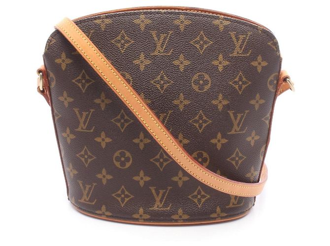 Borsa a tracolla Louis Vuitton Druot Monogram Marrone Monogramma