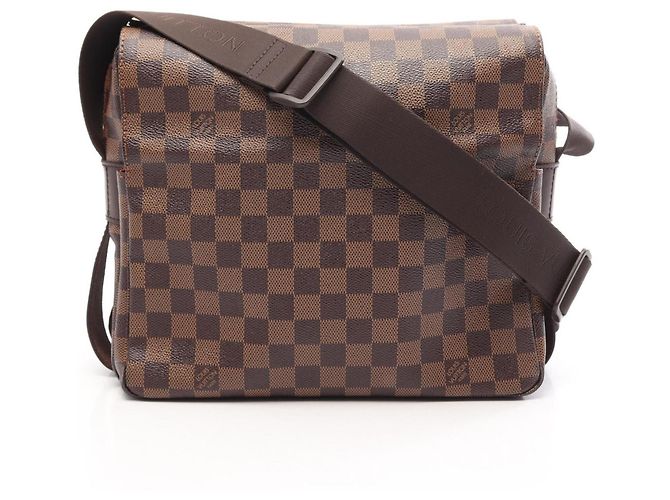Borsa a tracolla Louis Vuitton Naviglio Damier Ebene Marrone