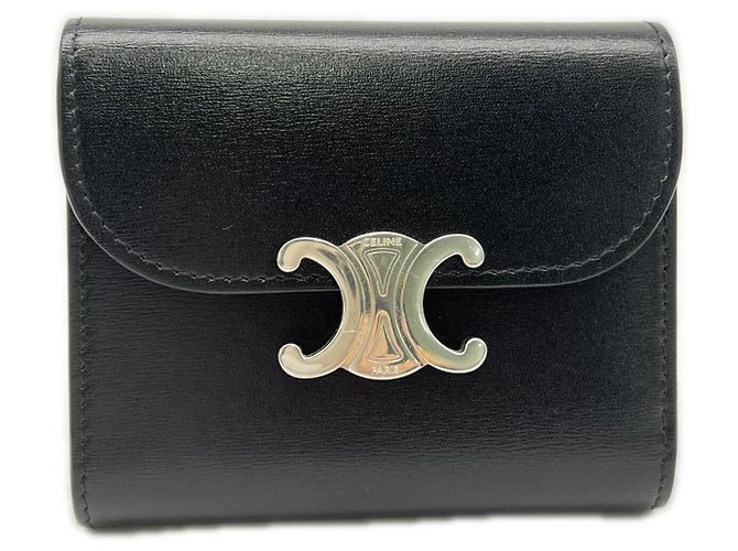 Céline Cartera Celine Triomphe Small Flap Negro