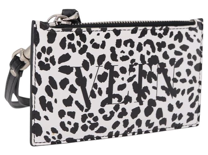 VALENTINO Kartenetui Leder Weiß Silber Auth bs36085V
