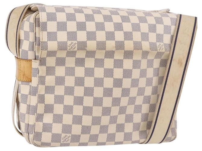 LOUIS VUITTON Borsa a tracolla Damier Azur Naviglio N51189 LV Auth 192113