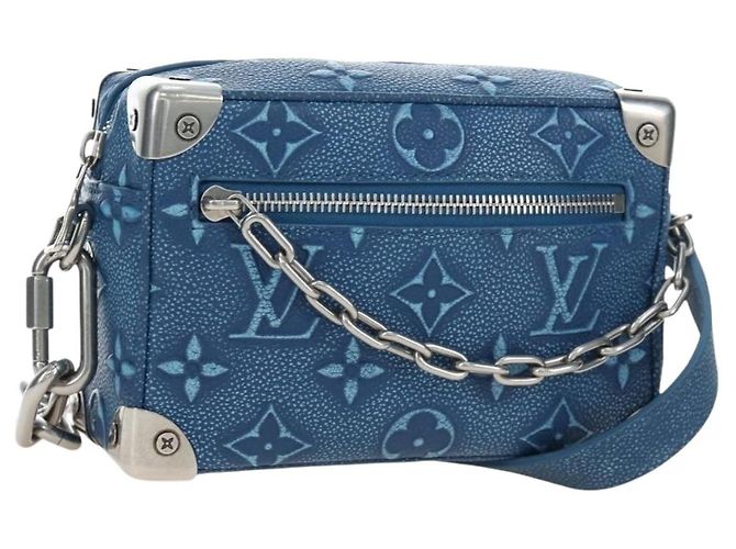 LOUIS VUITTON Monogram Mini Soft Trunk Bag Blue M21368 LV Auth 191462SAM Bleu Monogramme