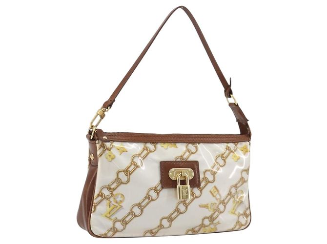 LOUIS VUITTON Monogram Charm Pochette Accessoires Tasche M95161 Auth 191256V Weiß