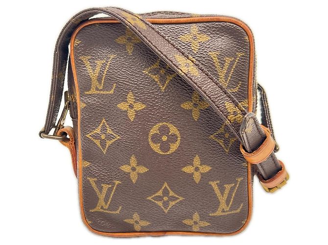 Louis Vuitton Monogram Mini Danube Shoulder Bag Brown Beige